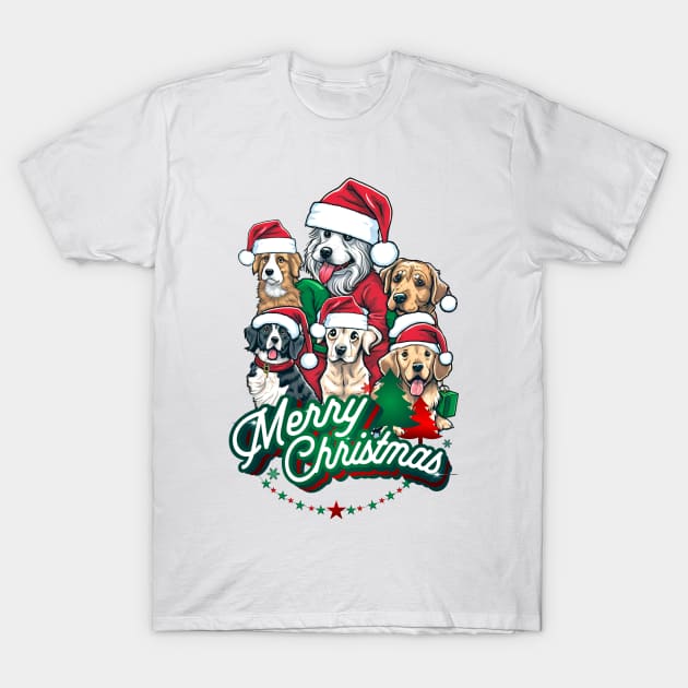 Merry Christmas Dogs! T-Shirt by SocietyTwentyThree